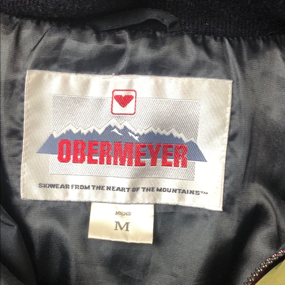 Obermeyer Vintage‎ Black and Red Windbreaker with Olive Accent - Picture 2 of 6